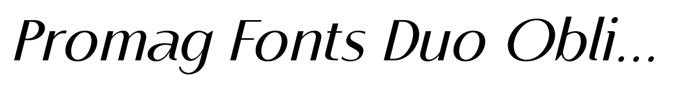 Promag Fonts Duo Oblique